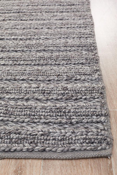 Eva Scandi Steel Grey Hand Woven Rug